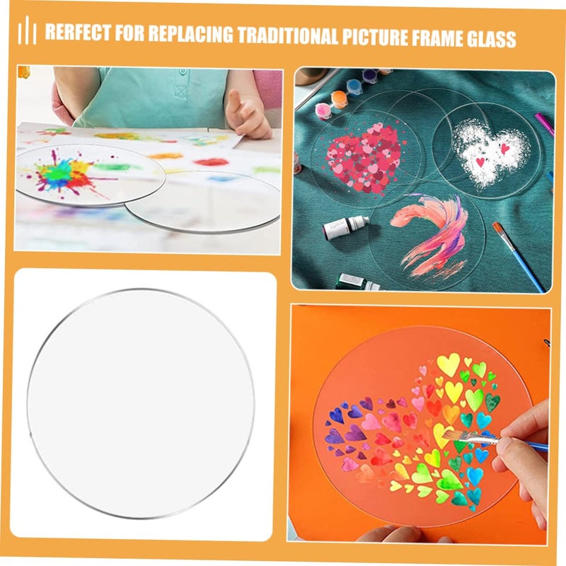 Unomor 30pcs 3 Inch Clear Acrylic Circles for DIY Craft Photo Frames and Party Decorations - Image 4